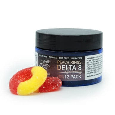 Bottle & Tree - Delta-8 Gummies - Peach Rings 300mg