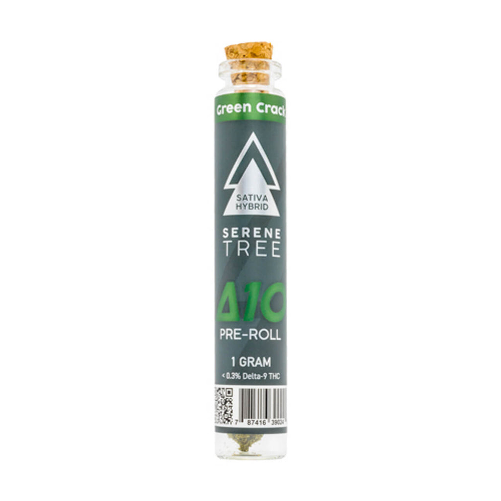 Serene Tree Delta-10 THC Infused Single Pre-Roll - Green Crack